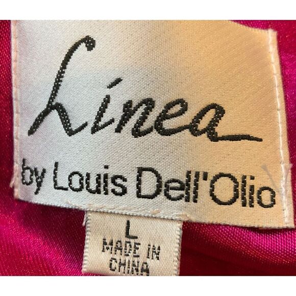 Linea By Louis DellOlio Pink 3 Button Notched Lapel Pockets Blazer Jacket Large - Picture 12 of 13